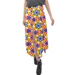 Wavey shapes pattern                                                                  Velour Split Maxi Skirt