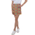 Wavey shapes pattern                                                                 Kids  Tennis Skirt