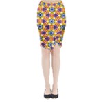 Wavey shapes pattern                                                             Midi Wrap Pencil Skirt