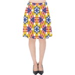 Wavey shapes pattern                                                             Velvet High Waist Skirt