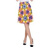 Wavey shapes pattern                                                              A-line Skater Skirt