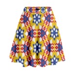 Wavey shapes pattern                                                                High Waist Skirt