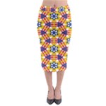 Wavey shapes pattern                                                                Midi Pencil Skirt