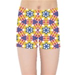 Wavey shapes pattern                                                             Kids  Skinny Shorts