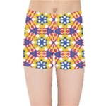 Wavey shapes pattern                                                             Kids  Skinny Shorts