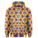 Wavey shapes pattern                                                              Men s Zipper Hoodie