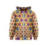 Wavey shapes pattern                                                              Kids Zipper Hoodie