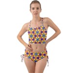 Wavey shapes pattern                                                               Mini Tank Bikini Set