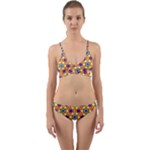 Wavey shapes pattern                                                                Wrap Around Bikini Set