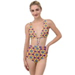 Wavey shapes pattern                                                             Tied Up Two Piece Swimsuit