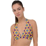 Wavey shapes pattern                                                           Halter Plunge Bikini Top