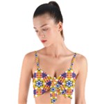 Wavey shapes pattern                                                             Woven Tie Front Bralet