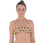 Wavey shapes pattern                                                              Halter Bandeau Bikini Top