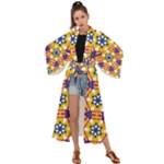 Wavey shapes pattern                                                           Maxi Kimono