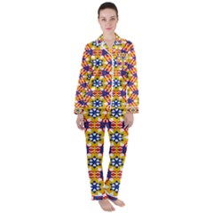 Women s Long Sleeve Satin Pajamas Set 