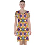 Wavey shapes pattern                                                              Short Sleeve Nightdress