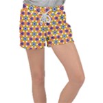 Wavey shapes pattern                                                           Women s Velour Lounge Shorts