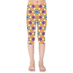 Wavey shapes pattern                                                             Kids  Capri Leggings