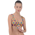 Wavey shapes pattern                                                              Front Tie Bikini Top