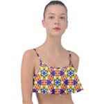 Wavey shapes pattern                                                             Frill Bikini Top