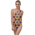 Wavey shapes pattern                                                             To One Side Swimsuit