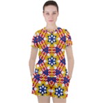 Wavey shapes pattern                                                              Women s Mesh Tee and Shorts Set