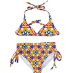 Wavey shapes pattern                                                             Kids  Classic Bikini Set