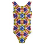 Wavey shapes pattern                                                             Kids  Cut-Out Back One Piece Swimsuit