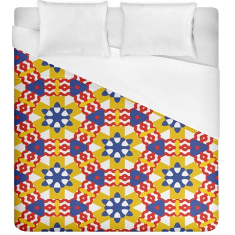 Wavey shapes pattern                                                               Duvet Cover (King Size) from ArtsNow.com