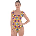 Wavey shapes pattern                                                              Short Sleeve Leotard