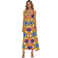 V-Neck Sleeveless Wide Leg Pants Overalls 