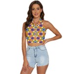 Wavey shapes pattern                                                   Backless Halter Cami Shirt