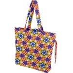 Wavey shapes pattern                                                            Drawstring Tote Bag