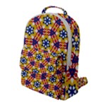 Wavey shapes pattern                                                             Flap Pocket Backpack (Large)