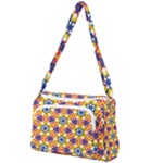 Wavey shapes pattern                                                            Front Pocket Crossbody Bag