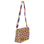 Wavey shapes pattern                                                          Shoulder Bag with Back Zipper