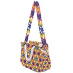 Wavey shapes pattern                                                           Rope Handles Shoulder Strap Bag