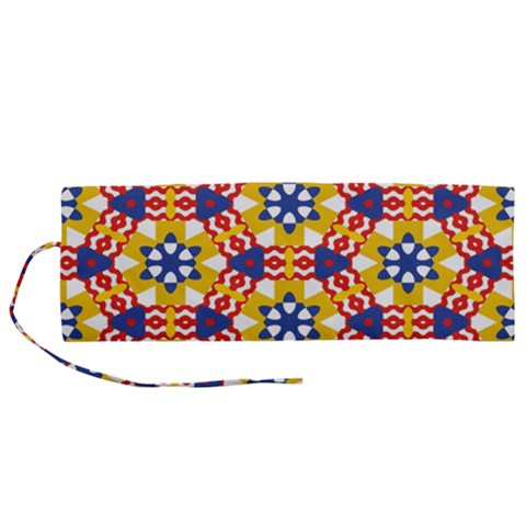 Wavey shapes pattern                                                           Roll Up Canvas Pencil Holder (M) from ArtsNow.com