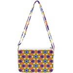 Wavey shapes pattern                                                          Double Gusset Crossbody Bag