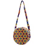 Wavey shapes pattern                                                          Crossbody Circle Bag