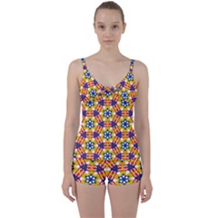 Tie Front Two Piece Tankini 