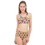 Wavey shapes pattern                                                              Cage Up Bikini Set