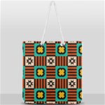 Shapes in shapes                                                           Full Print Rope Handle Tote (Large)