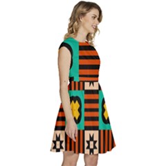 Cap Sleeve High Waist Dress 