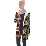 Shapes in shapes                                                              Longline Hooded Cardigan