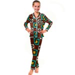 Shapes in shapes                          Kid s Satin Long Sleeve Pajamas Set