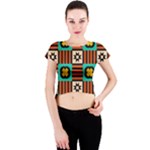 Shapes in shapes                                                               Crew Neck Crop Top