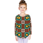 Shapes in shapes                                                                Kids  Long Sleeve Tee