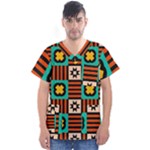 Shapes in shapes                                                                Men s V-Neck Scrub Top