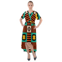 Front Wrap High Low Dress 